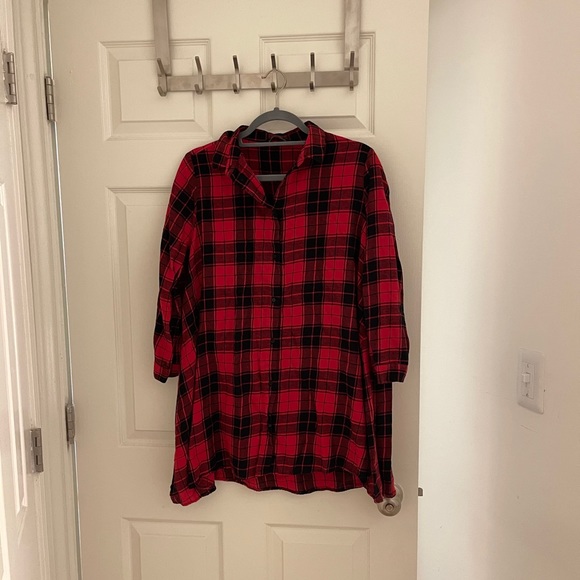 Zara red plaid swing dress - Picture 4 of 4